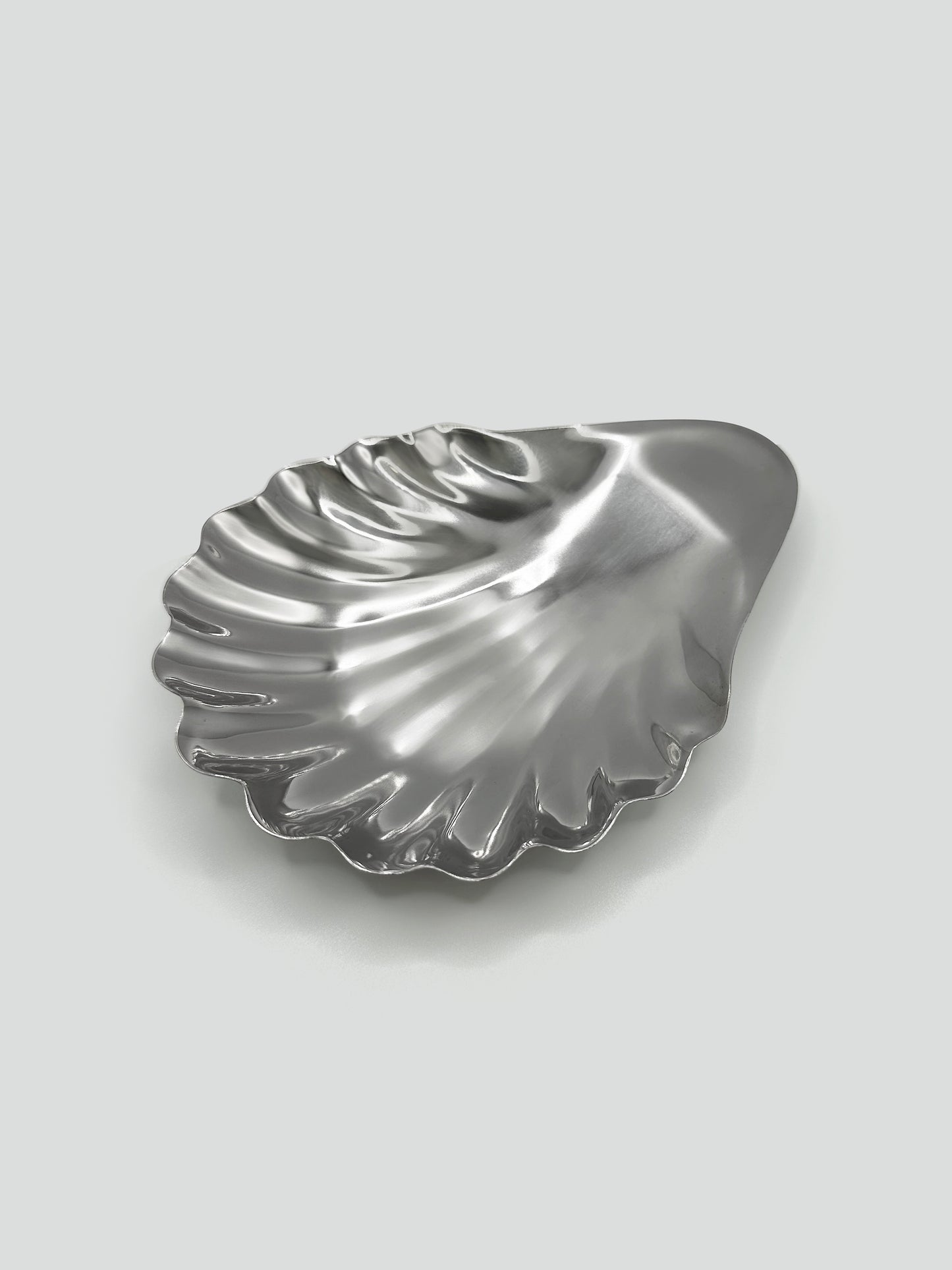silver-plated shell tray