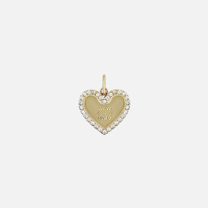 you wish heart pendant